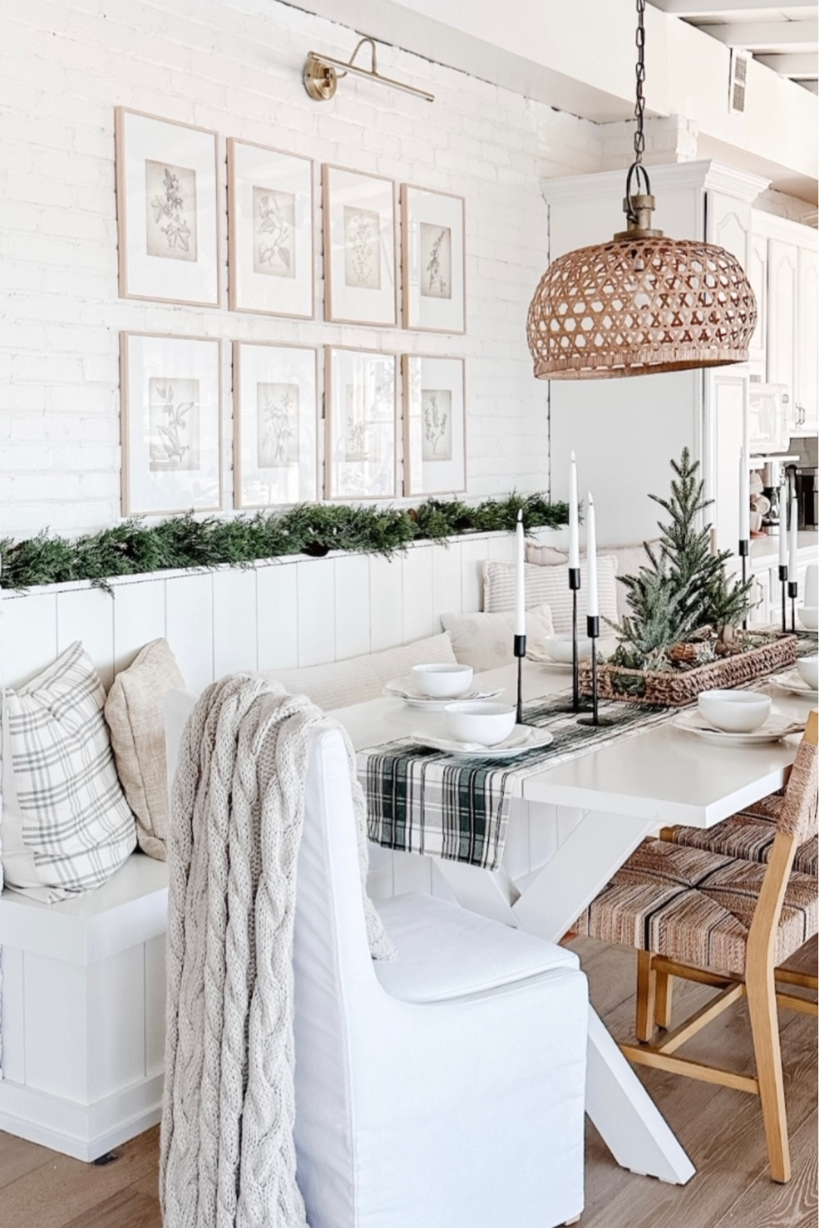 Holiday Breakfast Nook🌲

Dining table, table setting, gallery wall, christmas decor, holiday home, , white kitchen, white dining chair, serena and lily, neutral decor, coastal farmhouse

#LTKSeasonal #LTKhome #LTKHoliday