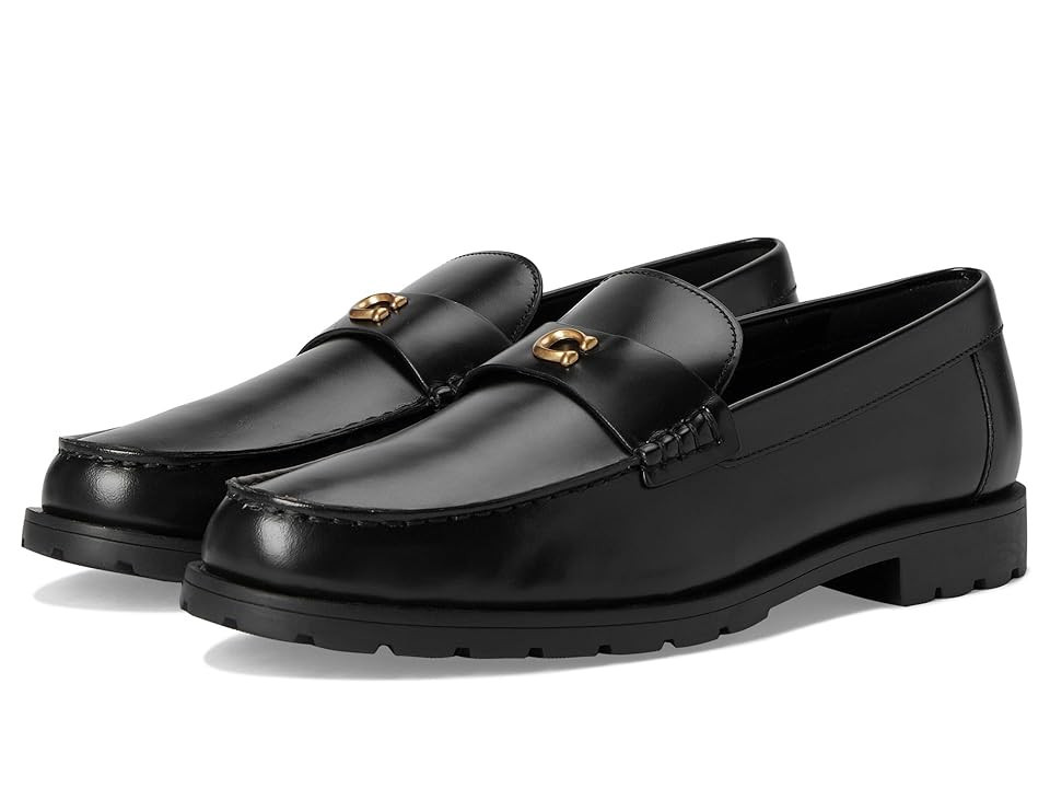 COACH Jocelyn Leather Loafer Women's Shoes Black : 5.5 M, Leather/Rubber | Zappos