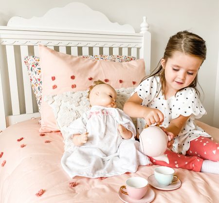 This sweet little girl decided she was too big for a crib so I took her to the store and let her choose new bedding and lo and behold, looks like I birthed my own little home designer. How fitting! 💗

#LTKunder100 #LTKkids #LTKstyletip
