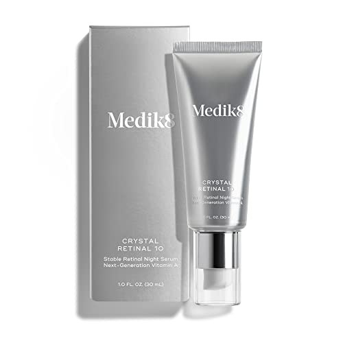 Medik8 Crystal Retinal 10 - Brightening, Firming, Advanced Skin Regenerating Retinaldehyde Serum - Smoothing, Hydrating Wrinkle Repair Recipe - With Hyaluronic Acid, Glycerin, and Vitamin E - 1 oz | Amazon (US)