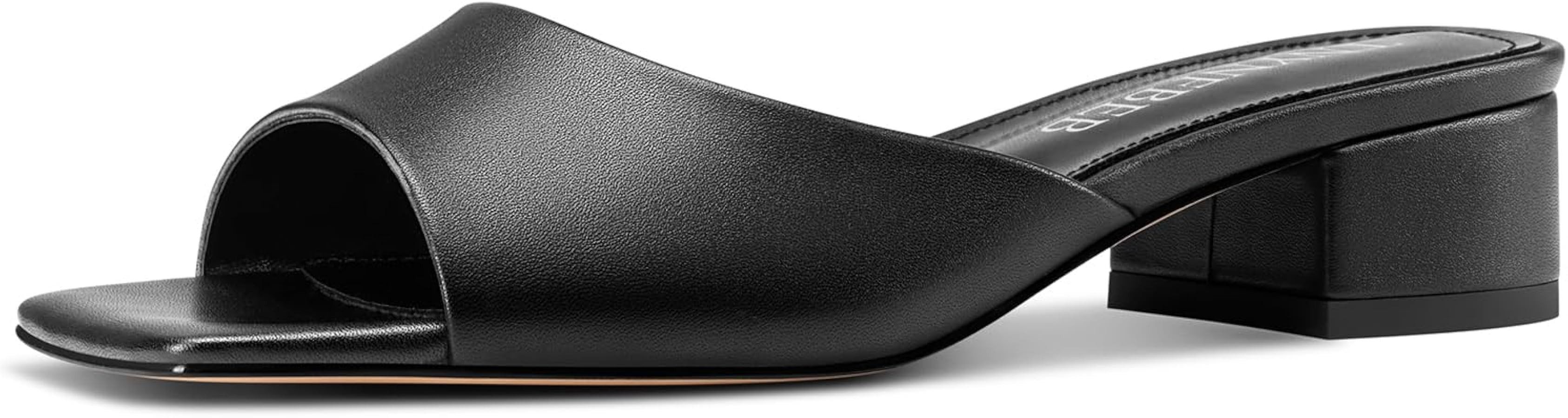 TNYNFBEB Womens Chunky Block Low Heel Open Toe Sandals Mules Shoes Slingback Prom Party Dress Bas... | Amazon (US)