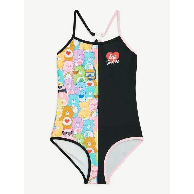 Justice Care Bears One Piece Sport Swimsuit, Sizes 5-18 - Walmart.com | Walmart (US)