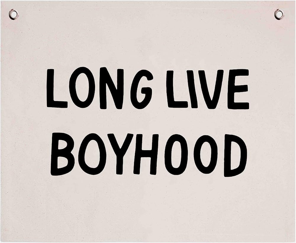 Long Live Boyhood Banner Wall Flag Wall Art for Nursery Kids Room Decor Kids Banner | Amazon (US)