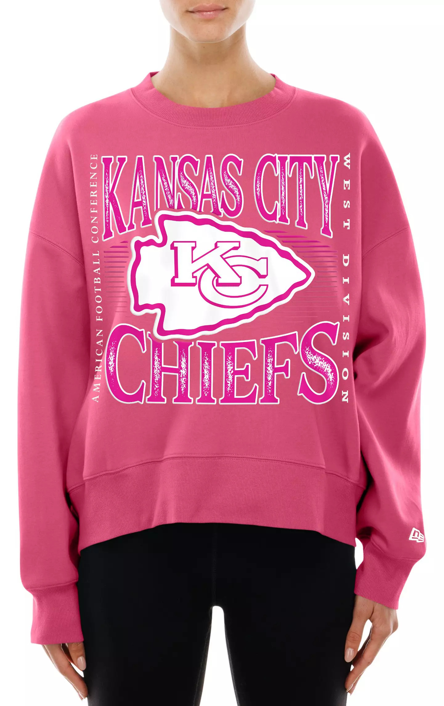 New Era Women's Kansas City Chiefs Pink Tech Crew Pullover Sweatshirt | DICK'S Sporting Goods