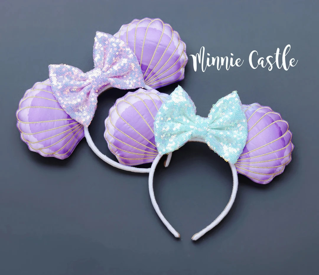 The Little Mermaid Ears, Mermaid Minnie ears, Ariel Mermaid Minnie mouse Mickey ears, Mermaid Dis... | Etsy (US)