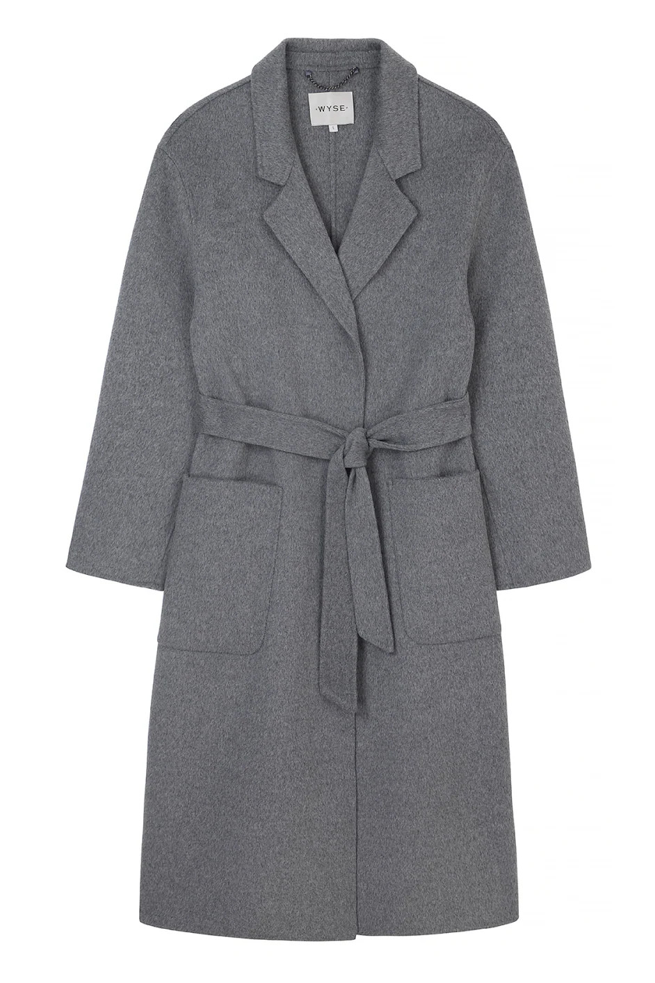Diane Wool Double Faced Belted Coat - Grey | WYSE London