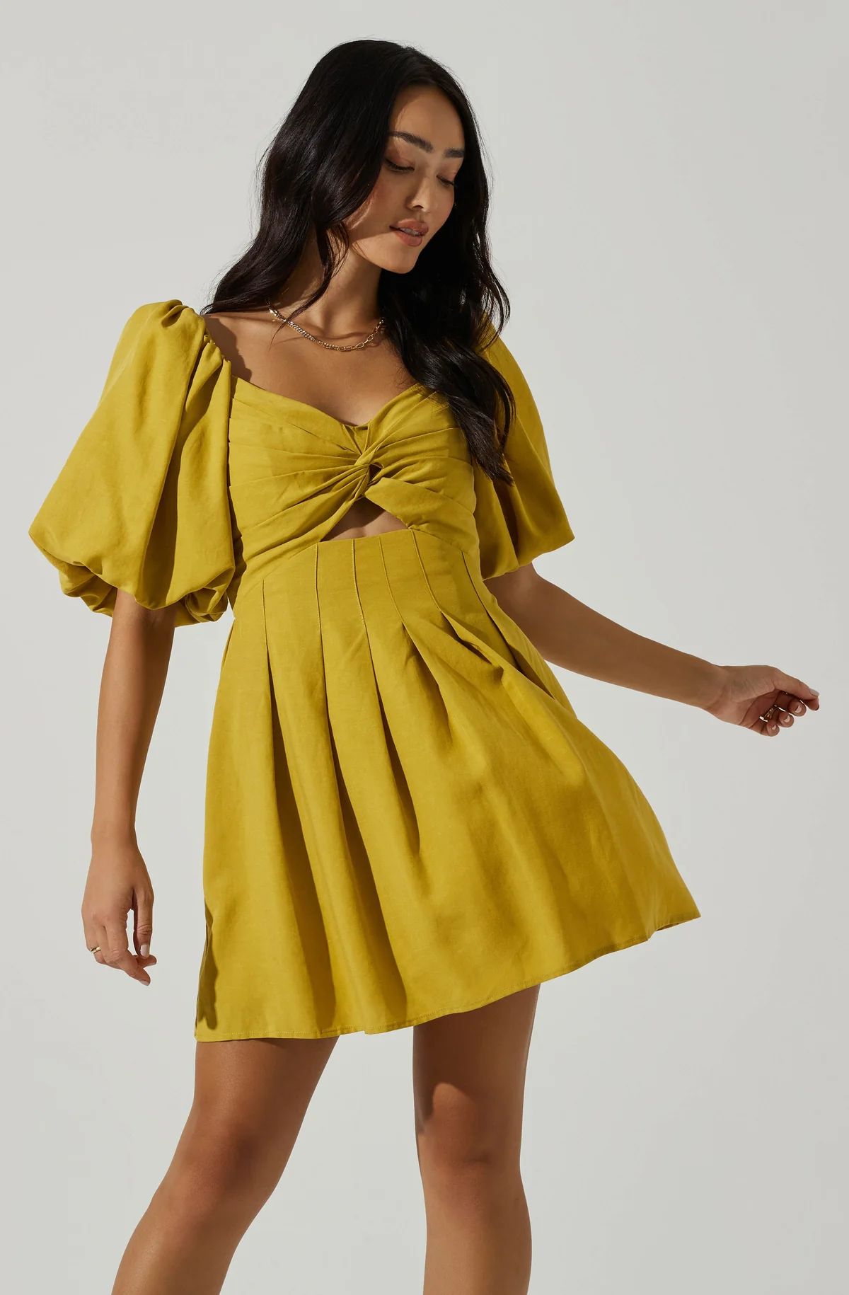 Serilda Cutout Puff Sleeve Mini Dress | ASTR The Label (US)