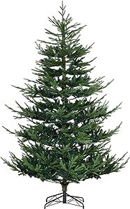 HOMCOM 7.5 Foot Artificial Christmas Tree, Pine Hinged Xmas Tree with Realistic Branches, Steel B... | Amazon (US)