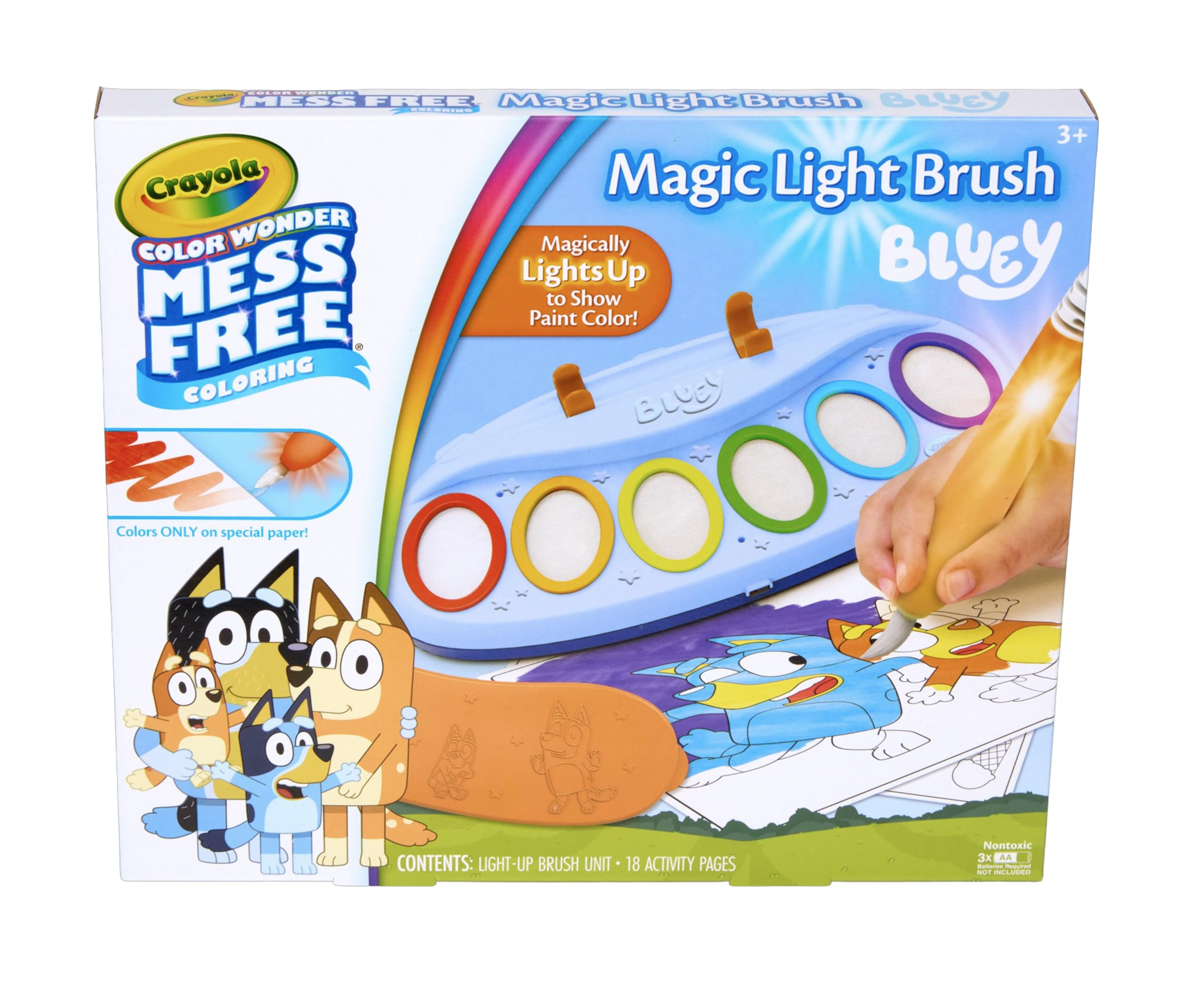 Crayola Bluey Color Wonder Magic Light Brush, Mess Free Painting Station for Kids, Holiday for Ki... | Amazon (US)