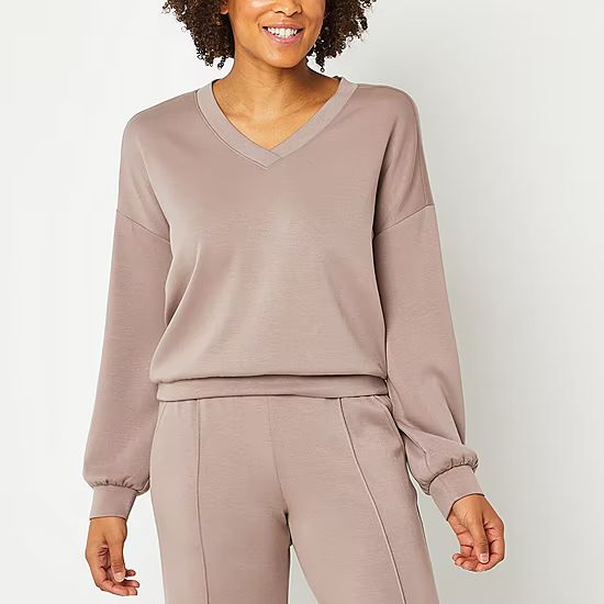 Stylus Womens V Neck Long Sleeve Pullover Sweater | JCPenney