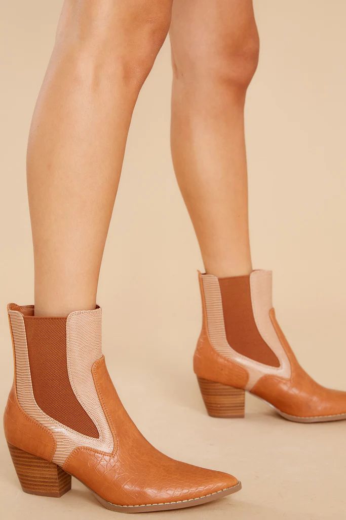 Duo Brown Natural Western Boots | Red Dress 