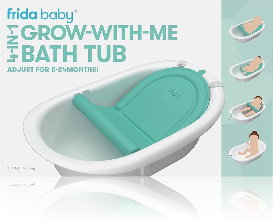 Frida Baby 4-in-1 Grow-with-Me Bath Tub| Transforms Infant Bathtub to Toddler Bath Seat with Back... | Amazon (US)