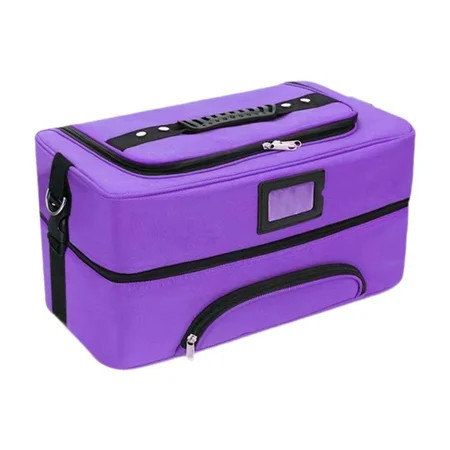 TOOYFUL Makeup Bag Make up Organizer with Divider,Professional,Waterproof,Handbag,Nail Polish Organizer Travel Cosmetic Bag for Women | Walmart (US)