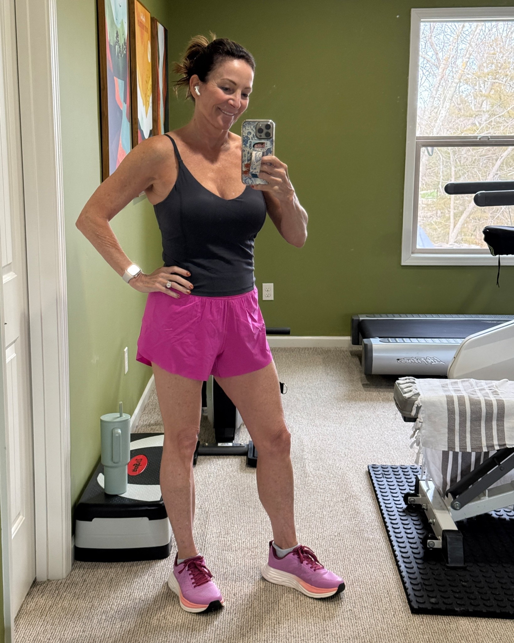 Getting my daily workout out in. I have lots of workout clothes, but I always grab these. The top is quality fabric, adjustable straps, padded front, and holds everything in. The shorts are lined with a very soft waistband that stays up and they wash beautifully. I highly recommend these.

I have a 20% off coupon for your total order of Colorfulkoala items (coupon code DEBBIE) that is stackable with their website discounts. It’s a great deal! ￼

#LTKfitnessgoals #LTKActive