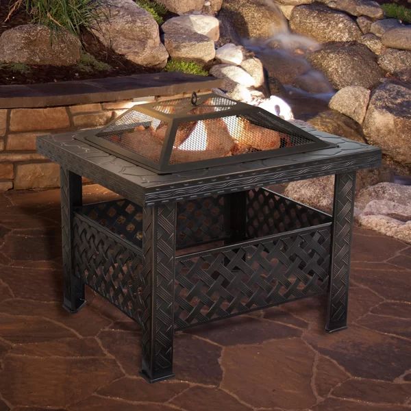Jaimes Steel Wood Burning Fire Pit Table | Wayfair North America