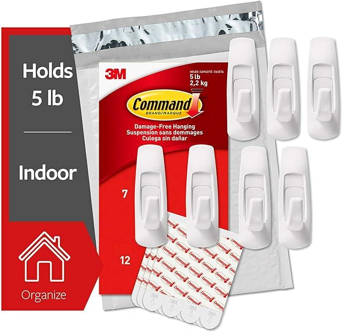 Command Large Utility Hooks, White, Ships In Own Container | Amazon (US)