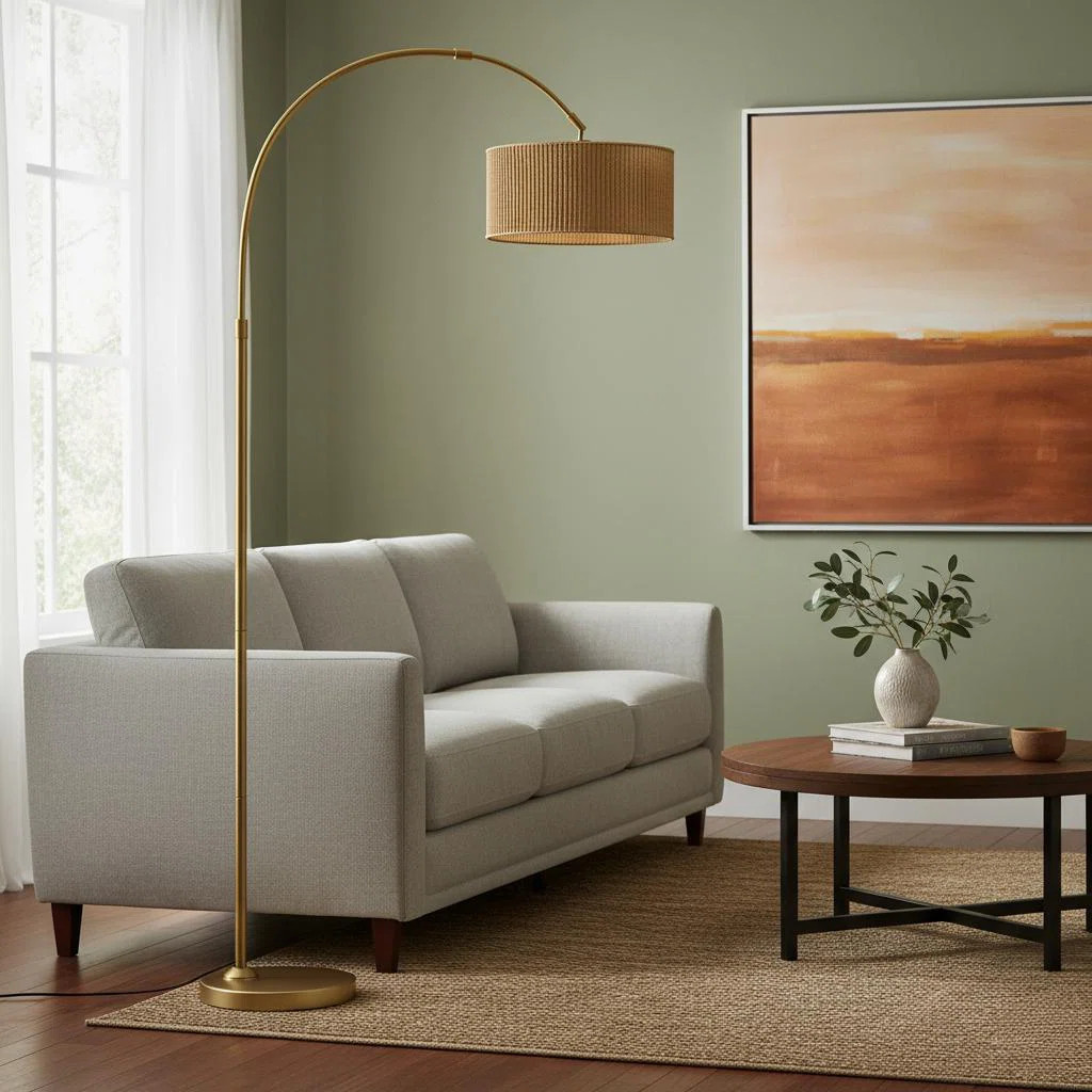 o RFloor Lamps For Living Room, Arc Floor Lamp With Remote & Dimmable Bulb, Bohattan Standing Lam... | Wayfair North America