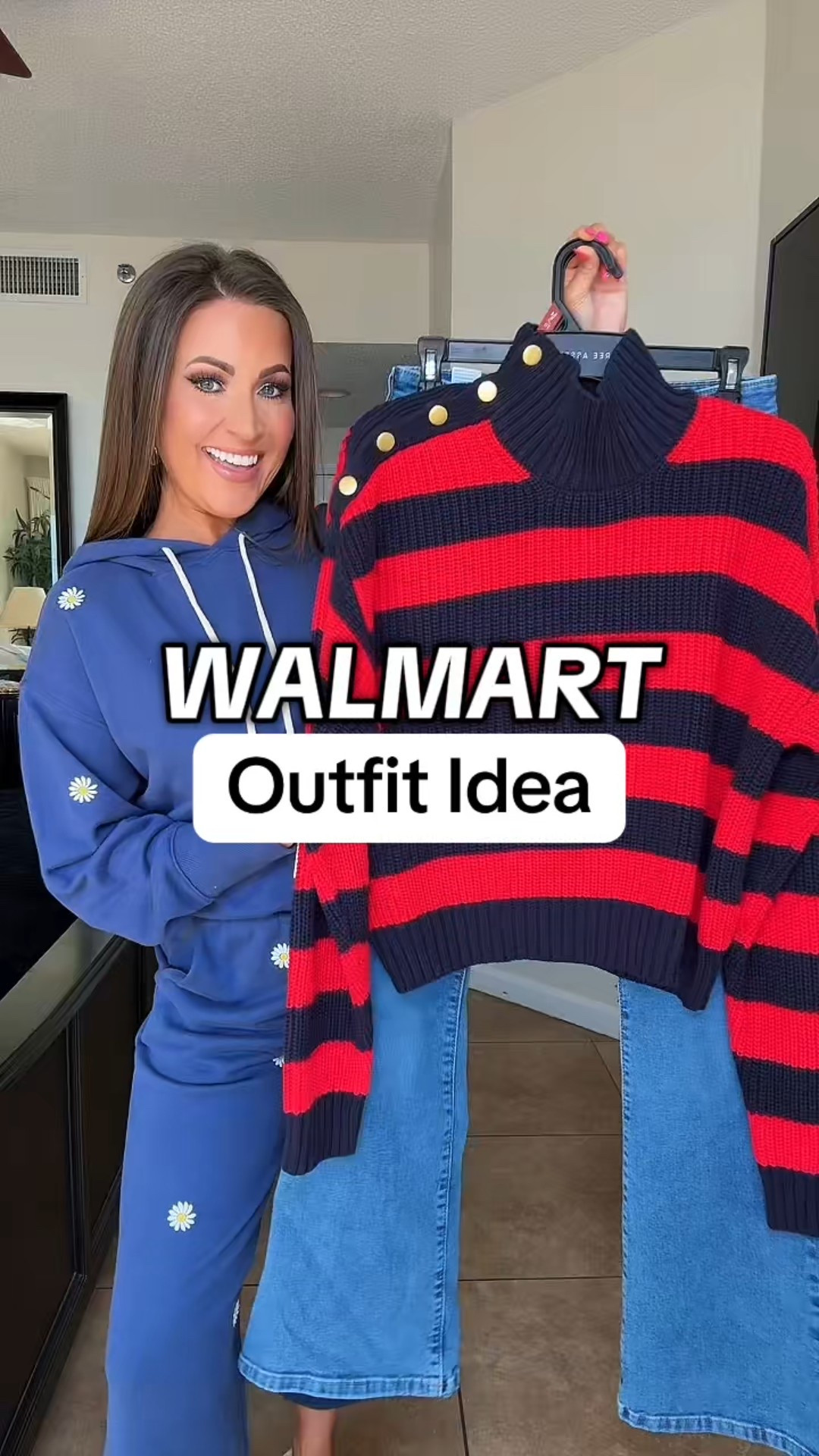 Medium sweater. 6 in jeans - they run a little small. Advise ordering 2-3 sizes and keep what works in case they sell out before you can get another pair. Hoodie is a M. Matching pants are S.

Walmart finds, Walmart deals, Walmart style, Walmart fashion, late winter outfit, winter fashion, wedge sneakers 

#LTKootd #LTKgrwm