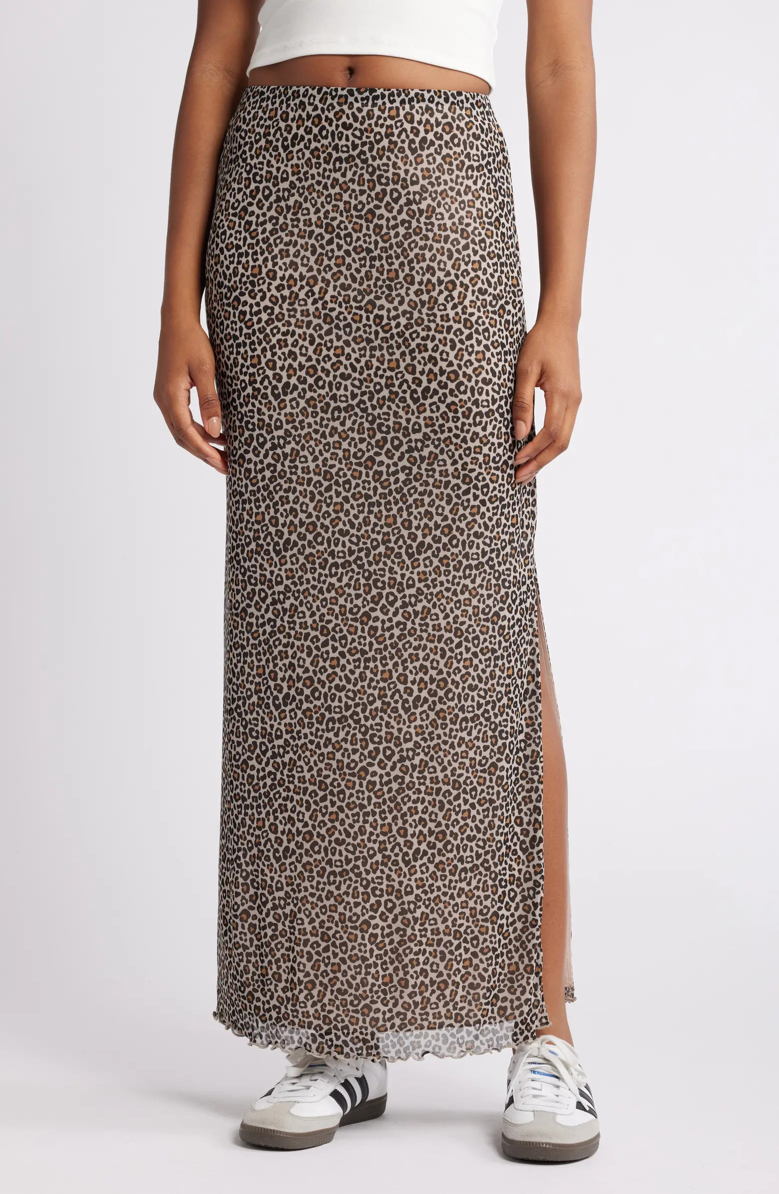 Printed Mesh Maxi Skirt | Nordstrom