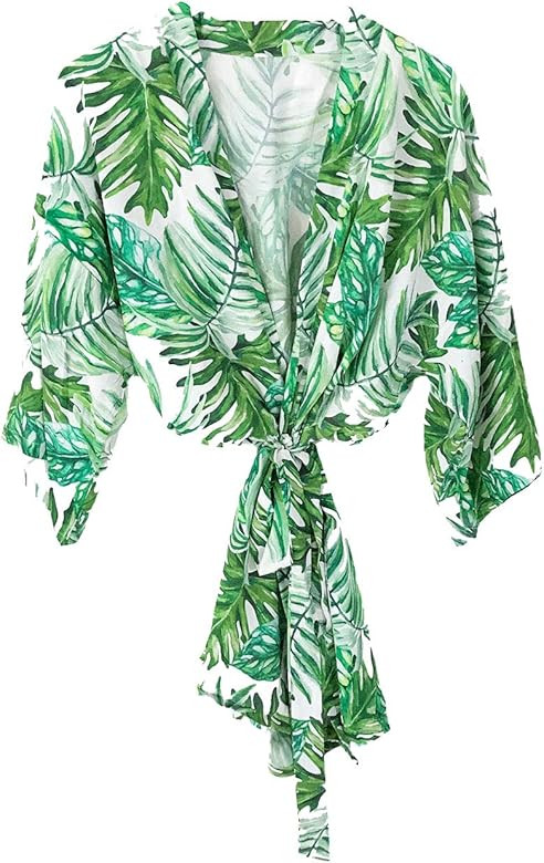ModParty Palm Leaf Robe | Bridesmaid, Wedding Party, & Honeymoon Getting Ready Robes | Tropical B... | Amazon (US)