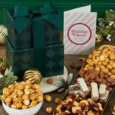 Happy Holidays Snack Gift Box | GourmetGiftBaskets.com