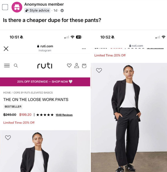 Question from our Facebook Group: Is there a cheaper dupe for these pants? 

Everyone wants these Ruti pants (and they are finally on sale ;) )

See what we found below! 

 #LTKNYFW #LTKootd #LTKmomlife