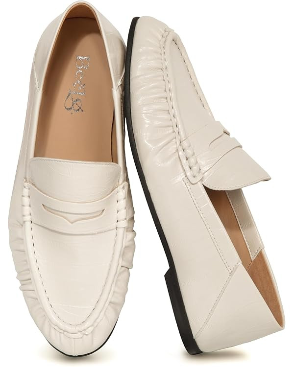 Penny Loafers for Women Suede Flats Shoes Casual Loafer Dressy Vintage Work Business Flat Shoe | Amazon (US)