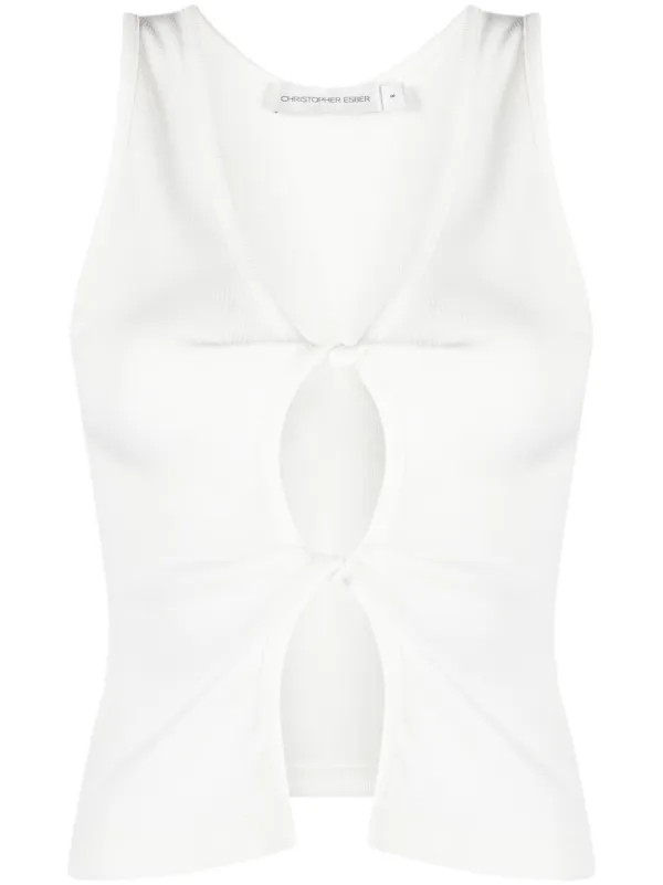 Christopher Esber cut-out Twisted Tank Top - Farfetch | Farfetch Global