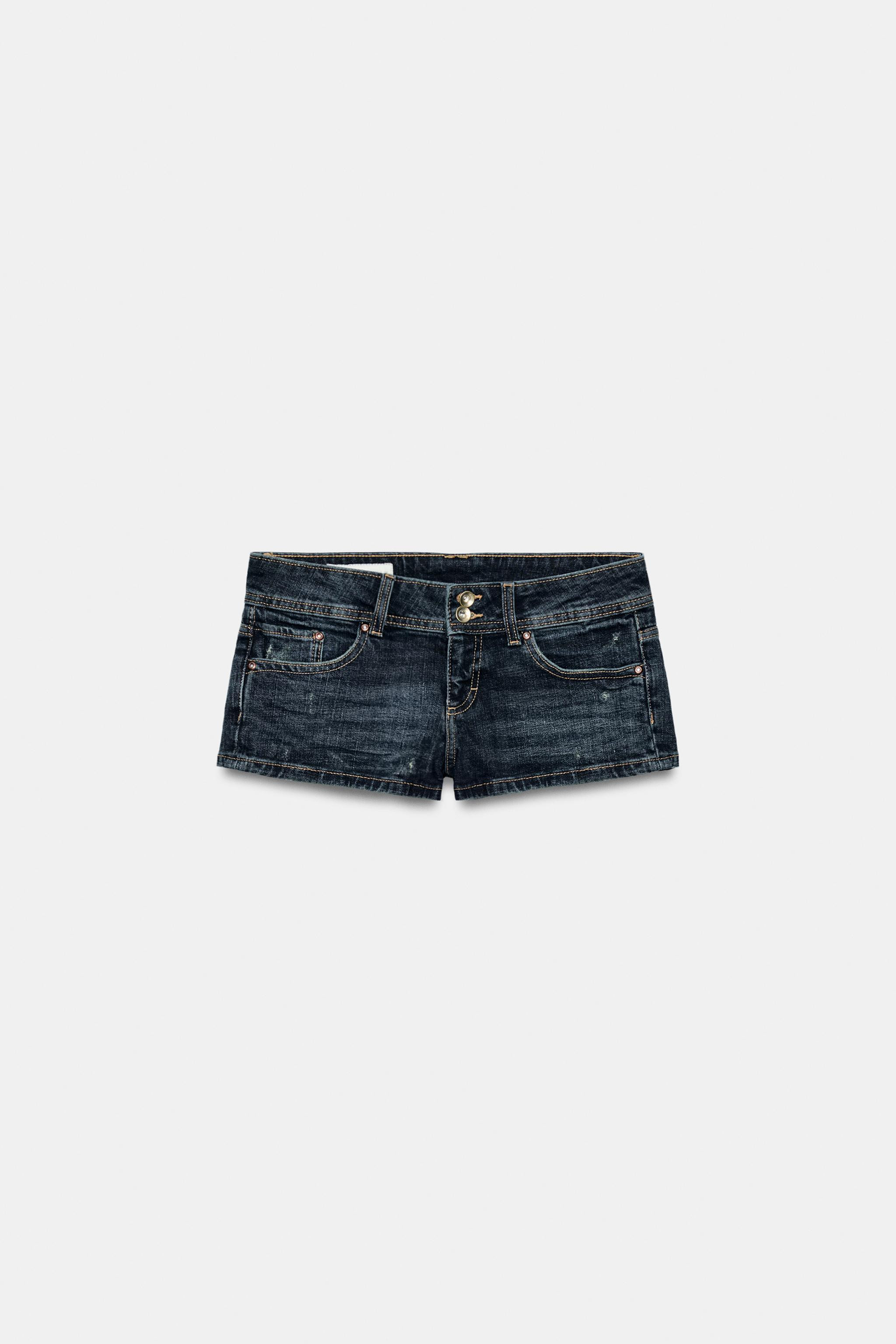TRF LOW-RISE DENIM MINI SHORTS | Zara US