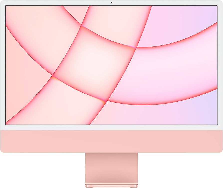 2021 Apple iMac with Apple M1 chip 8-core CPU (24-inch, 8GB RAM, 256GB) (QWERTY English) Pink (Re... | Amazon (US)