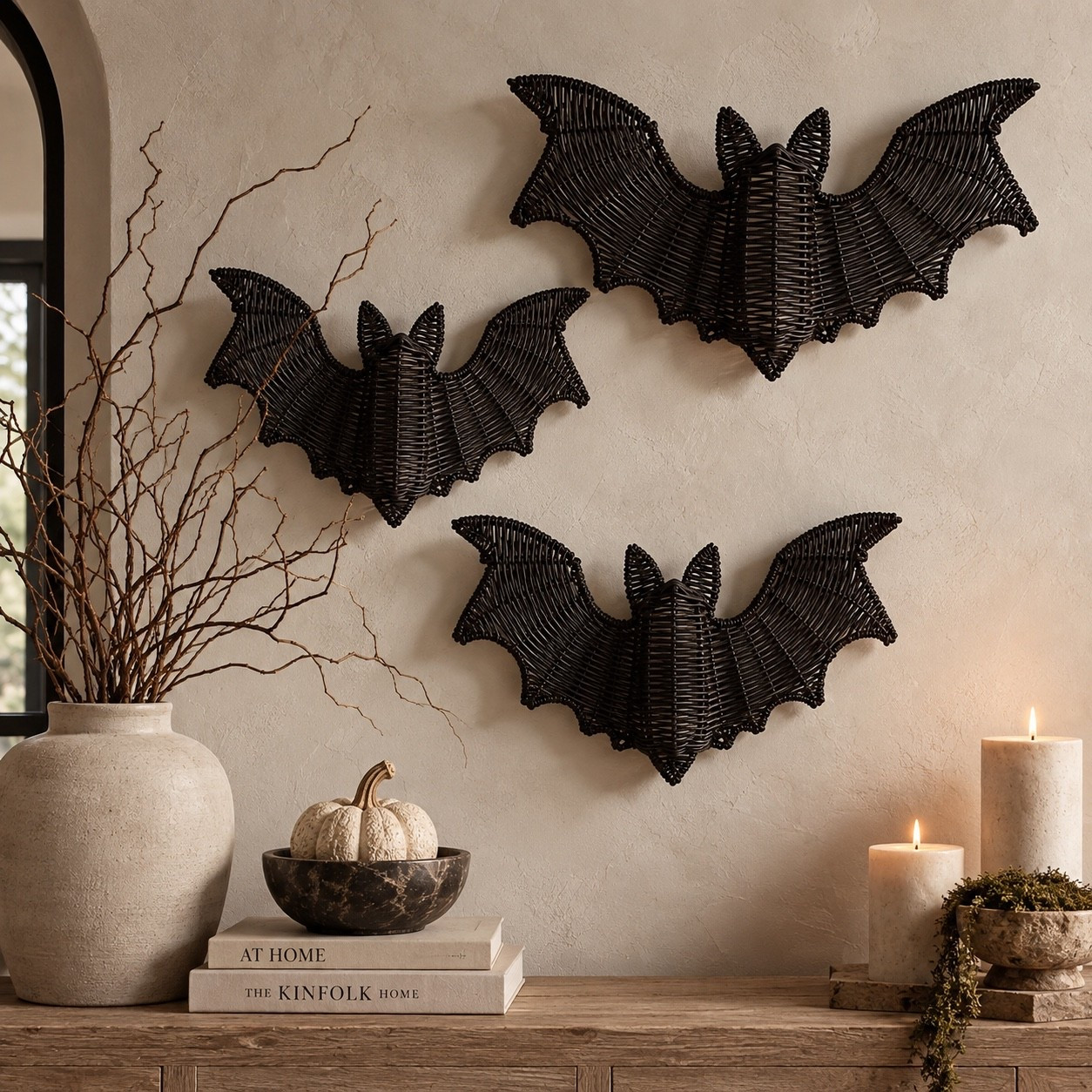 #ad these woven bat decor finds from @Wayfair  look so high end!!! #wayfair #wayfairpartner

#LTKSeasonal #LTKHome #LTKSaleAlert