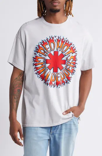 Merch Traffic Red Hot Chili Peppers Flaming Graphic T-Shirt | Nordstrom | Nordstrom