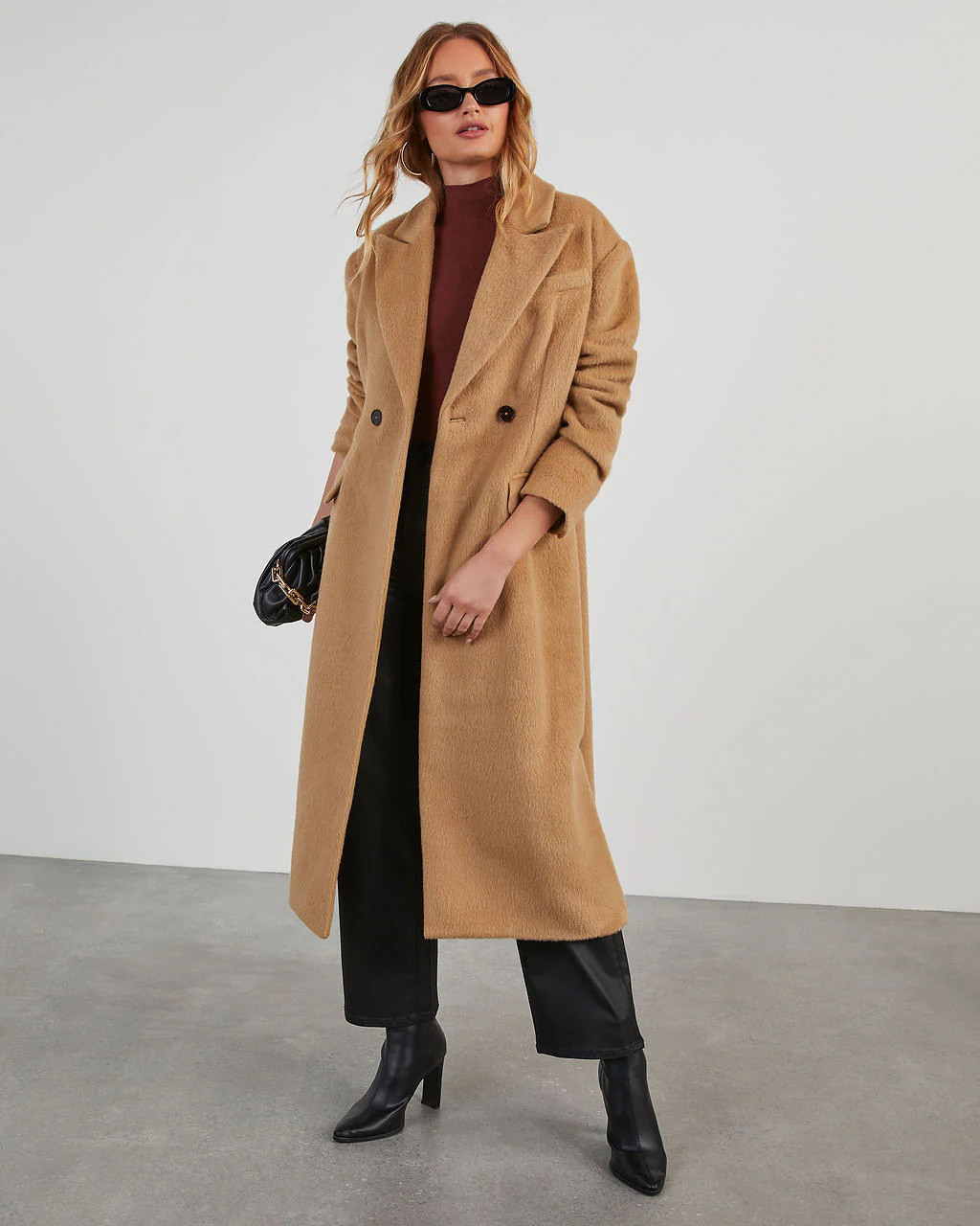 Adri Longline Faux Mohair Coat | VICI