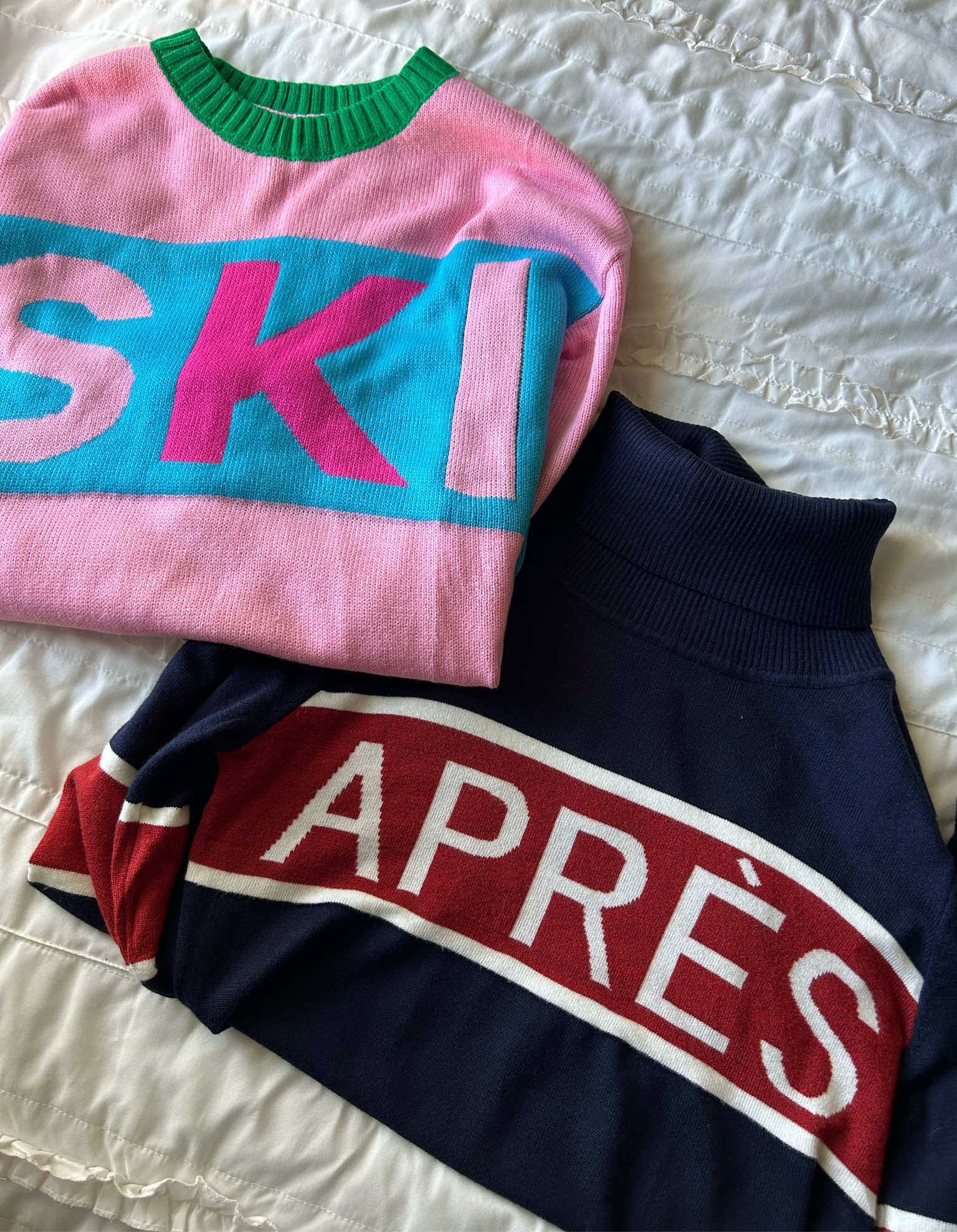Ski Sweaters from Amazon 🎿🤍 ordered a small in both // apres ski // ski season // skiing outfits 

#LTKSeasonal