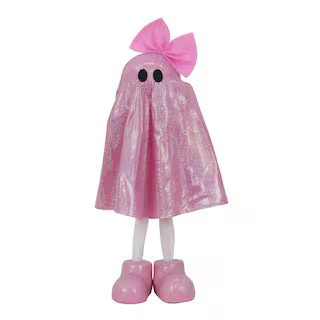 10.5" Standing Fabric Glitter Ghost with Bow Tabletop Décor by Ashland® | Michaels | Michaels Stores