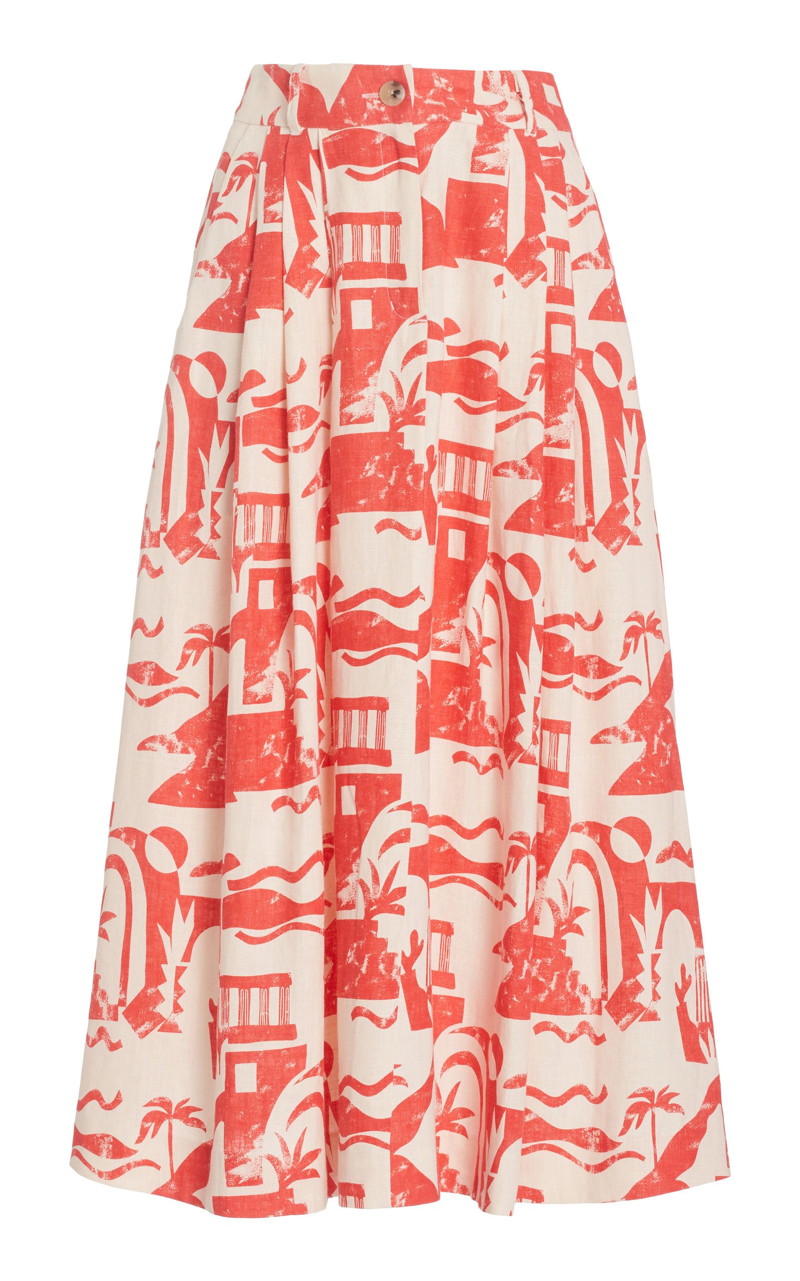 Tulay Printed Woven-Hemp Maxi Skirt | Moda Operandi (Global)