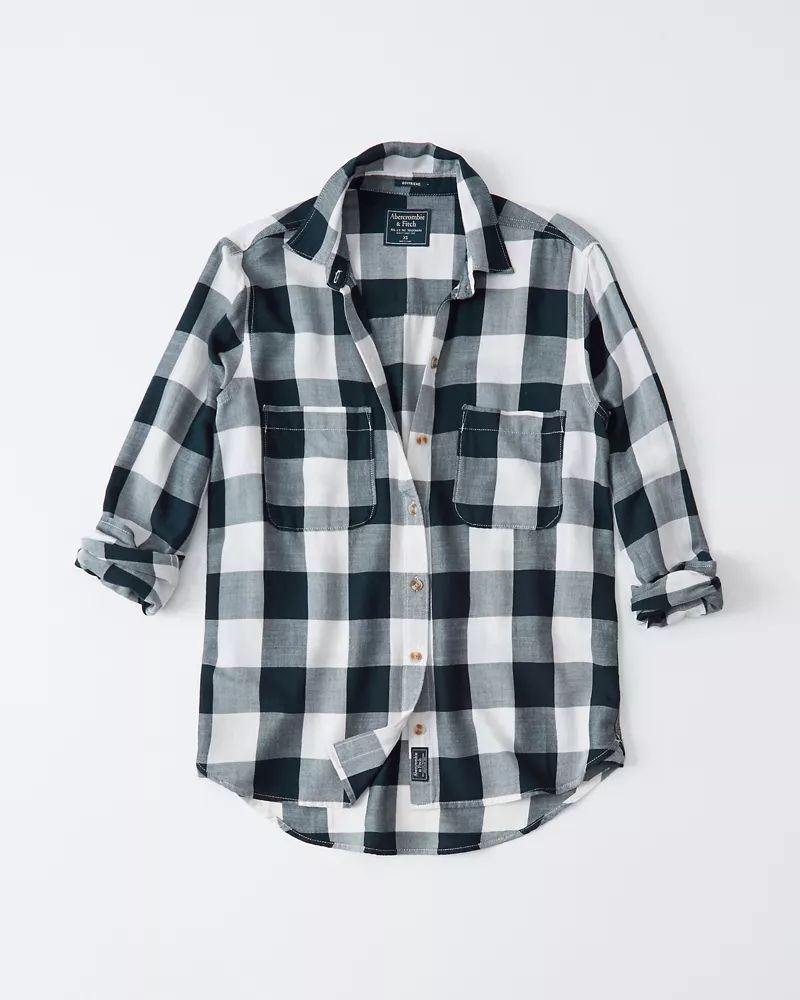 Drapey Button-Up Shirt | Abercrombie & Fitch US & UK