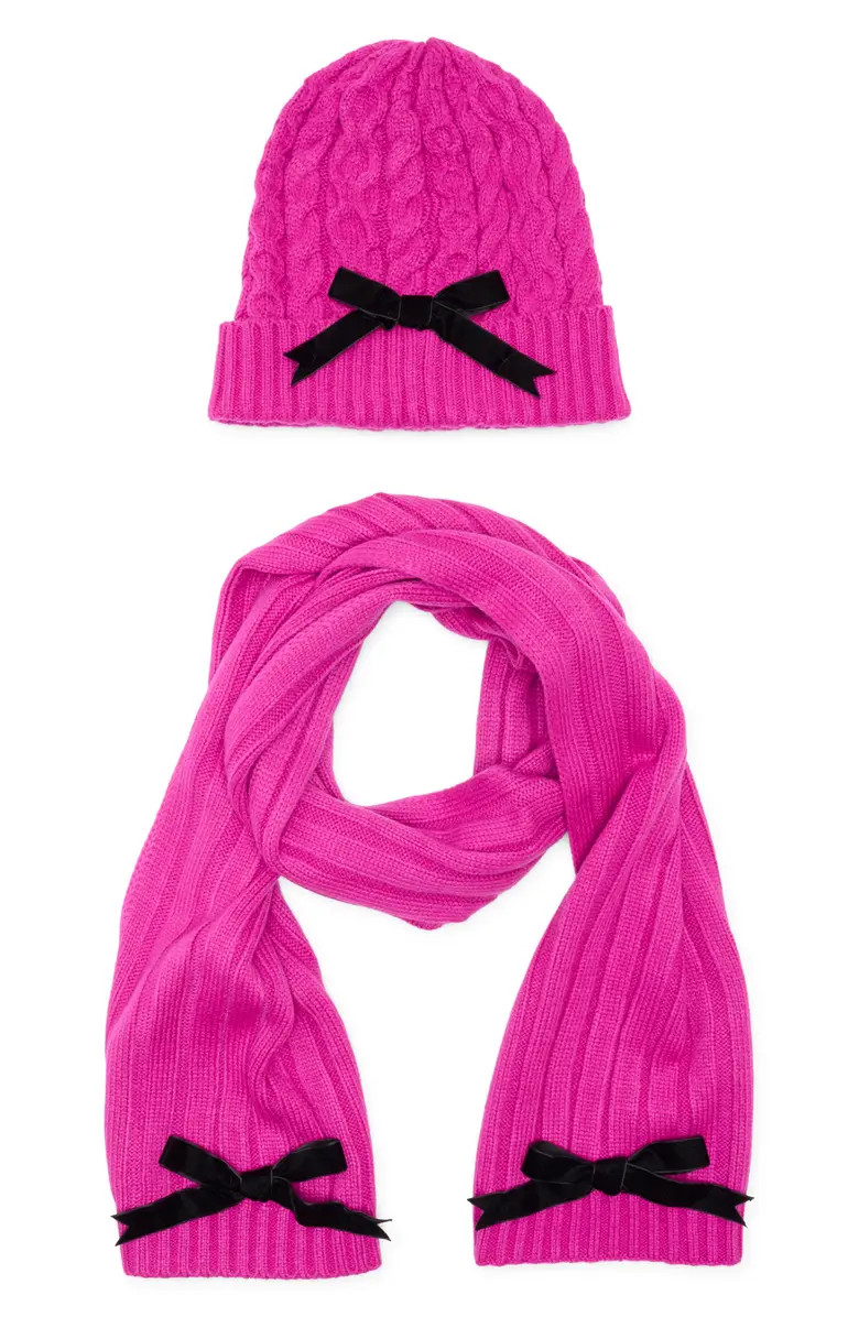 Kate Spade New York bow beanie & scarf gift box set | Nordstromrack | Nordstrom Rack