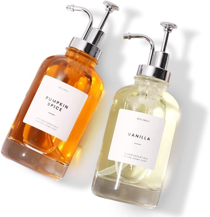 MoliMoli Coffee Syrup Dispenser for Coffee Bar, Coffee Pump Dispenser, Glass Syrup Bottle w. Pump... | Amazon (US)