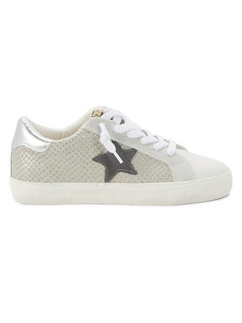 Suede Star & Snake-Embossed Distressed Sneakers | Saks Fifth Avenue OFF 5TH
