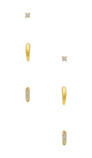 Multi Earring Set in Gold | Revolve Clothing (Global)