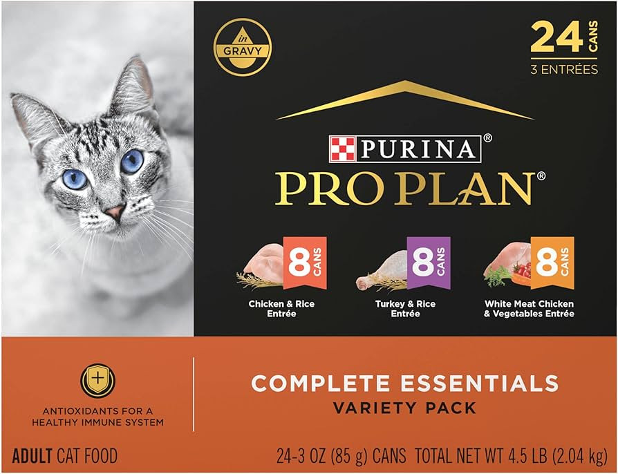 Purina Pro Plan Gravy, High Protein Wet Cat Food Variety Pack, Complete Essentials Chicken and Tu... | Amazon (US)