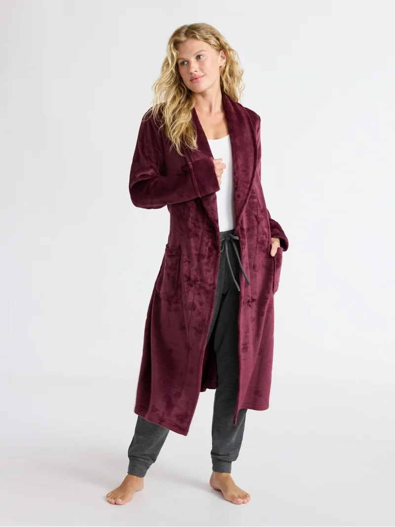 Joyspun Women's Plush Robe, Sizes S-3X | Walmart (US)