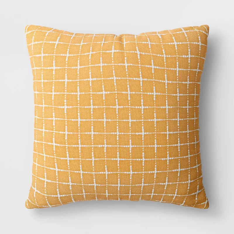 Oversized Cross Hatch Woven Square Throw Pillow - Threshold™ | Target
