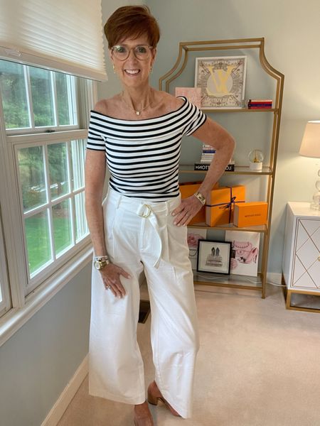 Friday Favorites This Loft stripe off the shoulder ribbed knit top is an absolute favorite! Love the cut and the fit. Perfect for summer and a date night.

Hi I’m Suzanne from A Tall Drink of Style - I am 6’1”. I have a 36” inseam. I wear a medium in most tops, an 8 or a 10 in most bottoms, an 8 in most dresses, and a size 9 shoe. 

Over 50 fashion, tall fashion, workwear, everyday, timeless, Classic Outfits

fashion for women over 50, tall fashion, smart casual, work outfit, workwear, timeless classic outfits, timeless classic style, classic fashion, jeans, date night outfit, dress, spring outfit, jumpsuit, wedding guest dress, white dress, sandals

#LTKOver40 #LTKFindsUnder100 #LTKStyleTip