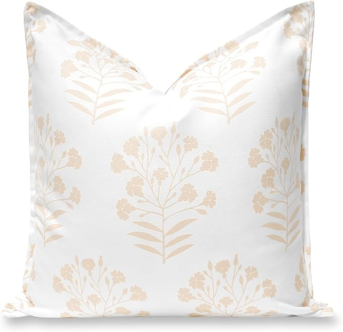 Hofdeco Premium Coastal Hampton Patio Indoor Outdoor Throw Pillow Cover Only, 20"x20" Water Repel... | Amazon (US)