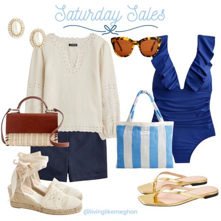 Saturday Summer Sales





Swim suit, swim, pool day, beach outfit, wicker bag, jcrew, sandals, summer outfit, summer style, sunglasses, pearl outfits, blue and white, grandmillennial, navy and blue, coastal grandmother, coastal, coastal granddaughter, jcrew sale, sale finds, summer style, shorts

#LTKSaleAlert #LTKItBag #LTKShoeCrush