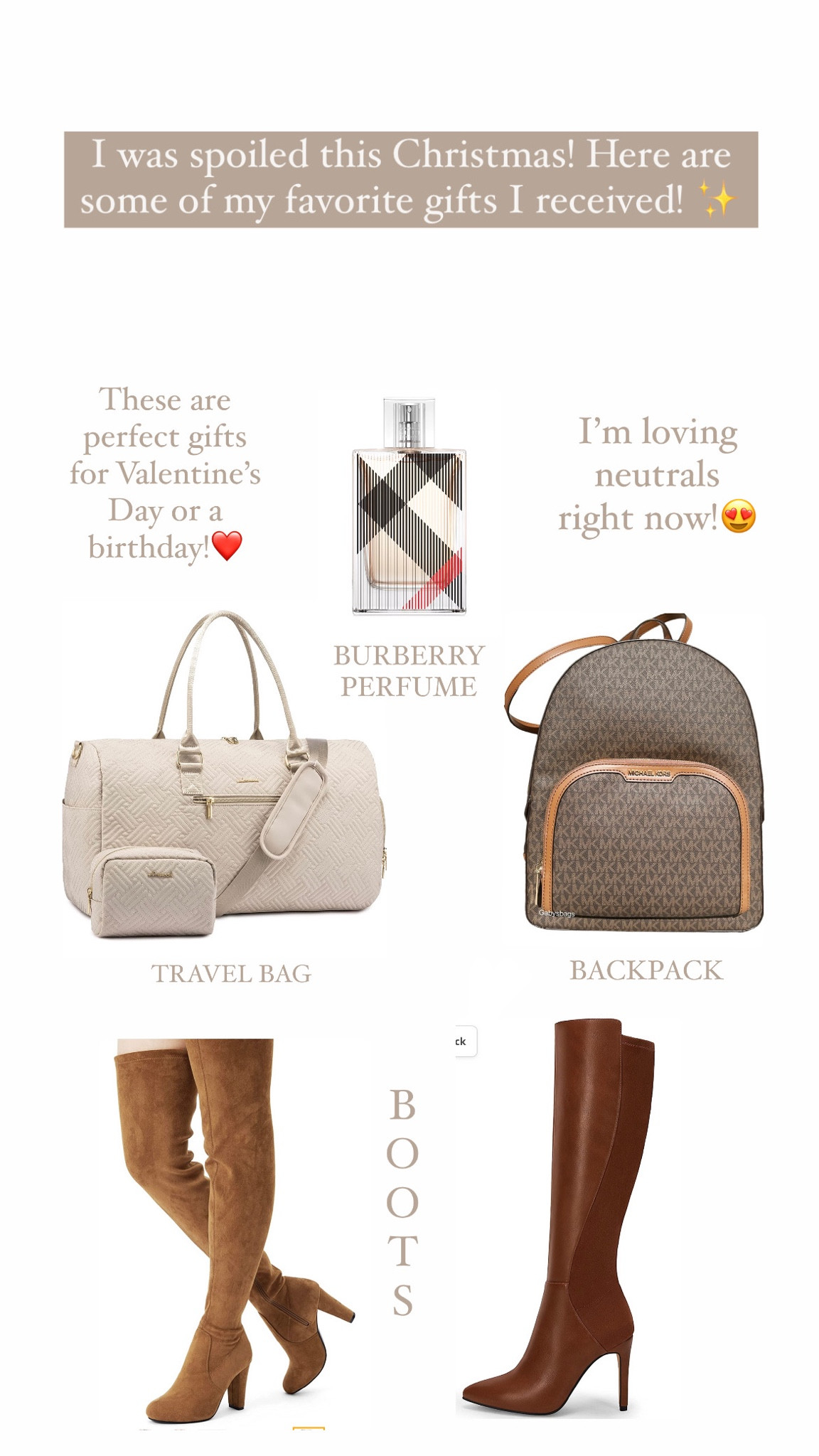 I was spoiled this Christmas! These items are perfect for Valentines Day or someone’s birthday!🎊❤️

#LTKunder100 #LTKFind #LTKitbag