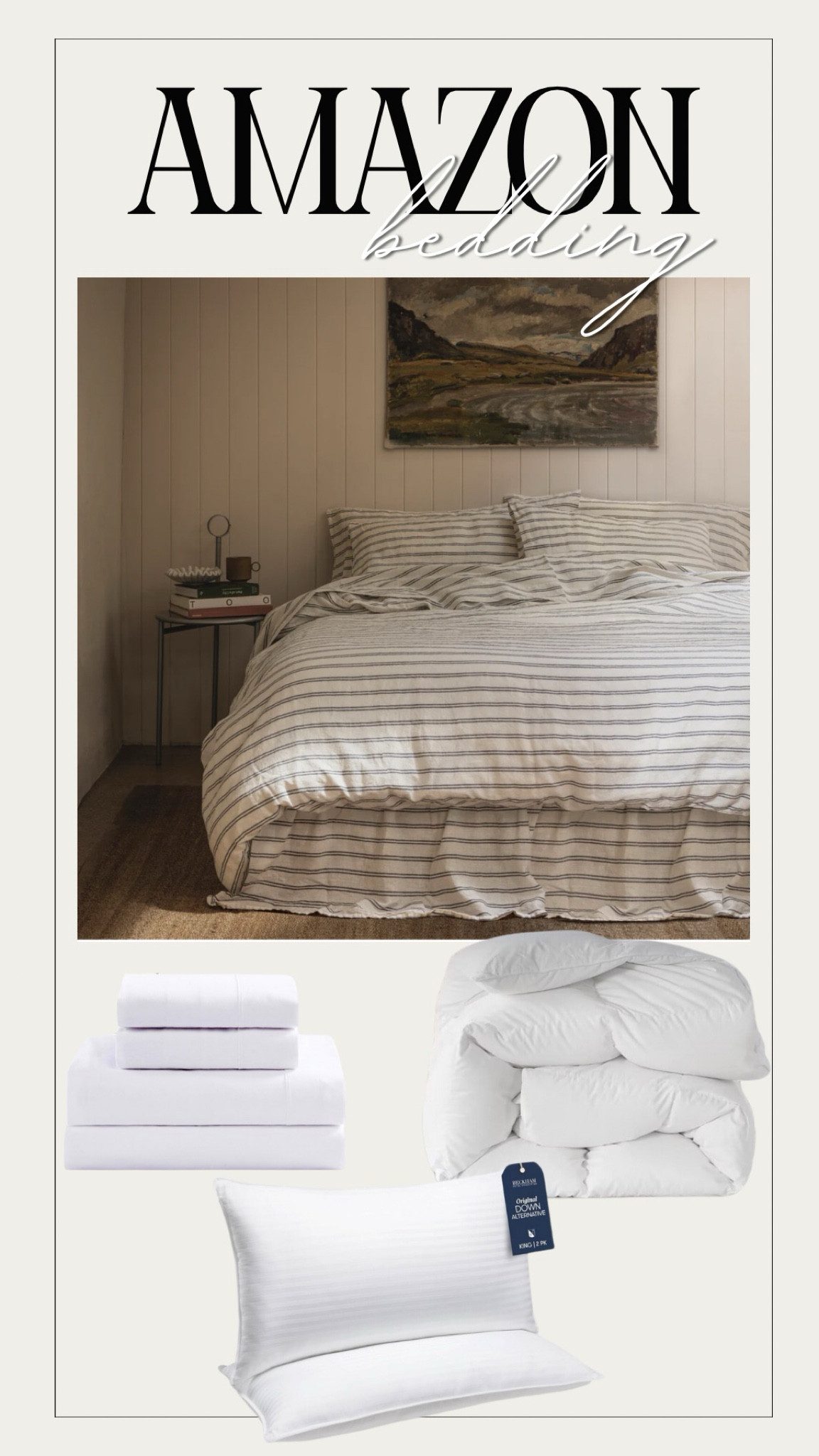 Amazon bedding, Cotton Bedding, 
Down Comforter, down cotton pillows

#LTKHome