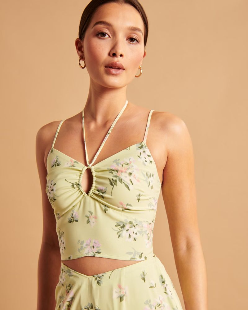 Women's Strappy Keyhole Cami | Women's Tops | Abercrombie.com | Abercrombie & Fitch (US)